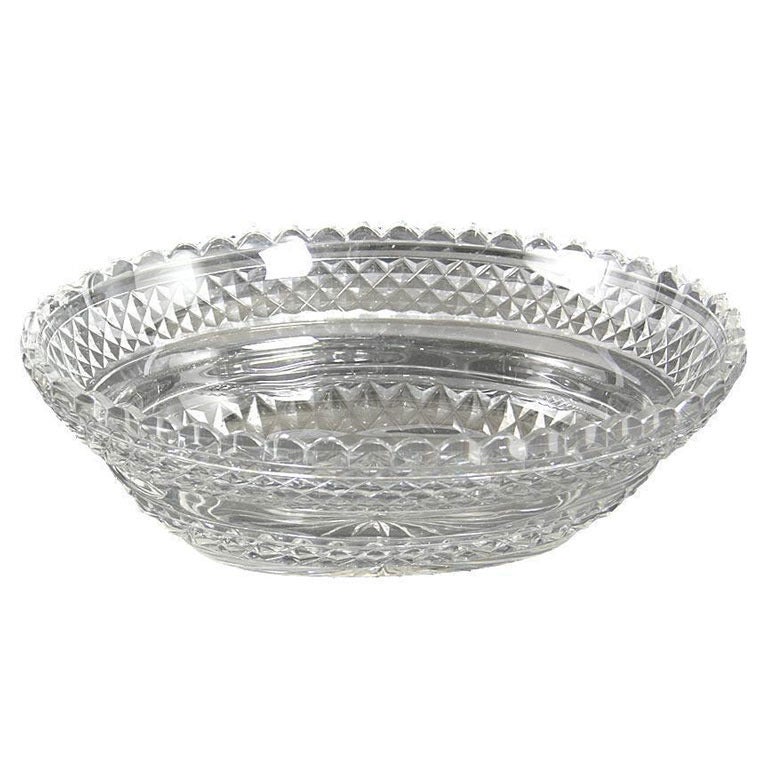 Regency Cut Glass Fruit Bowl For Sale