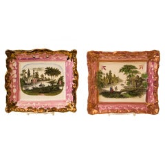 Pair of Sunderland Luster Plaques