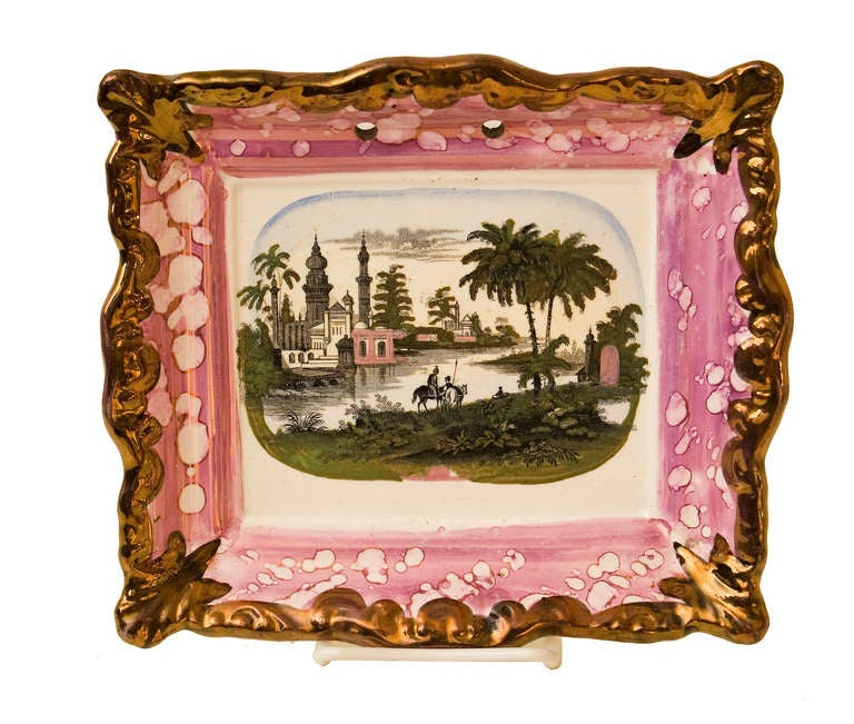 Pair of Sunderland Luster Plaques