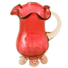 Cranberry Glass Creamer