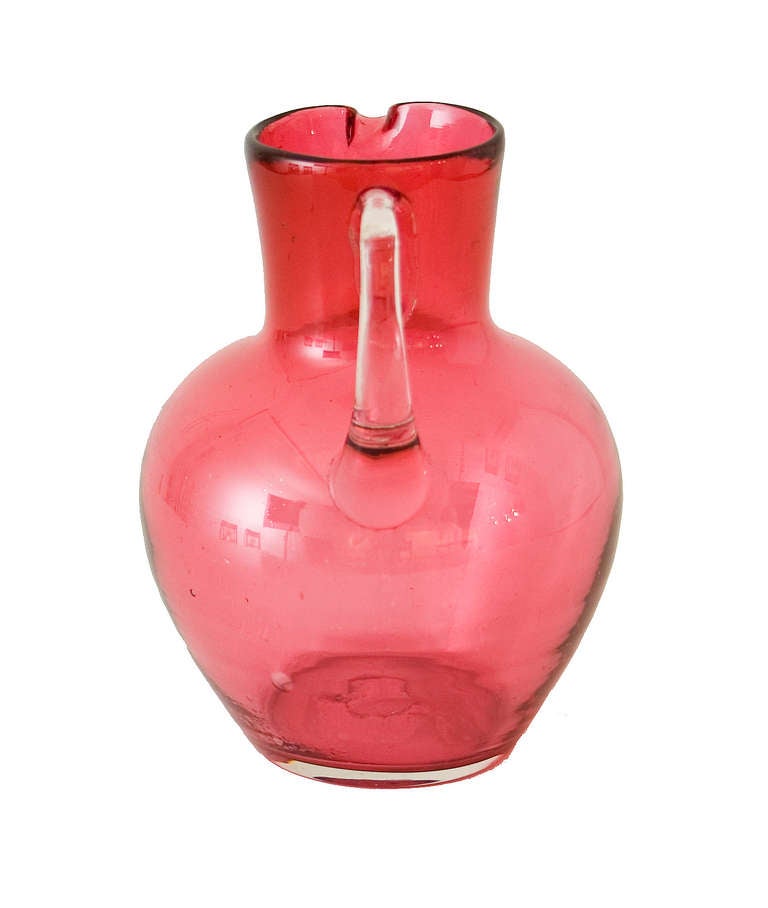 Cranberry Bulbous Jug