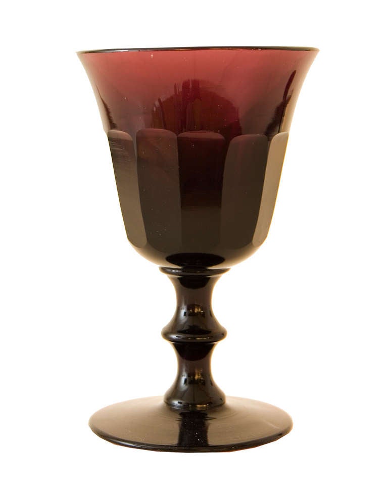 Pair of Amethyst Glass Goblets