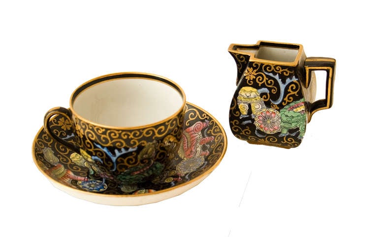 British Ten-Piece Ashworth Porcelain Cabaret Set For Sale