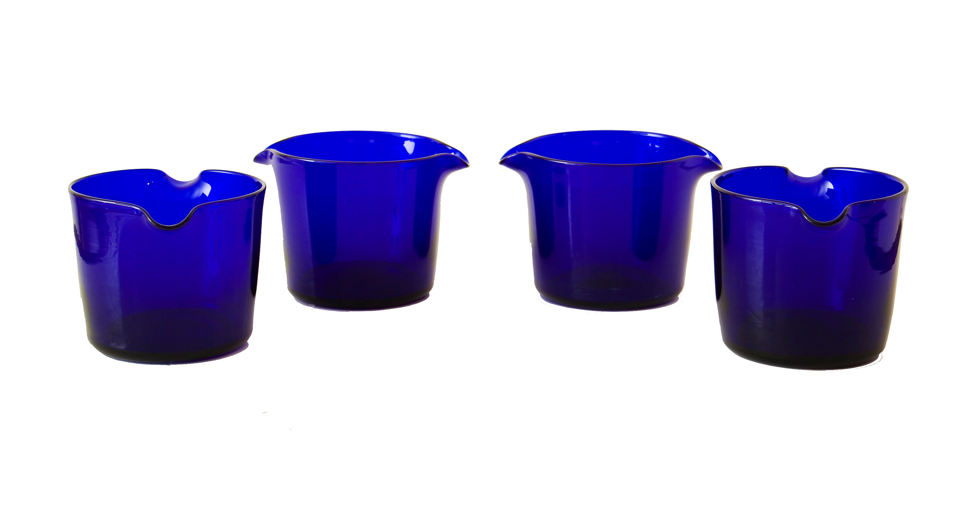 Set of Four Blue Wine Rinsers For Sale