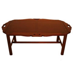 Vintage American Mahogany Butler's Tray Top Coffee Table