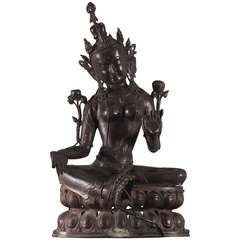 Nepalese Bronze Figure of Syamatara  Circa 1900