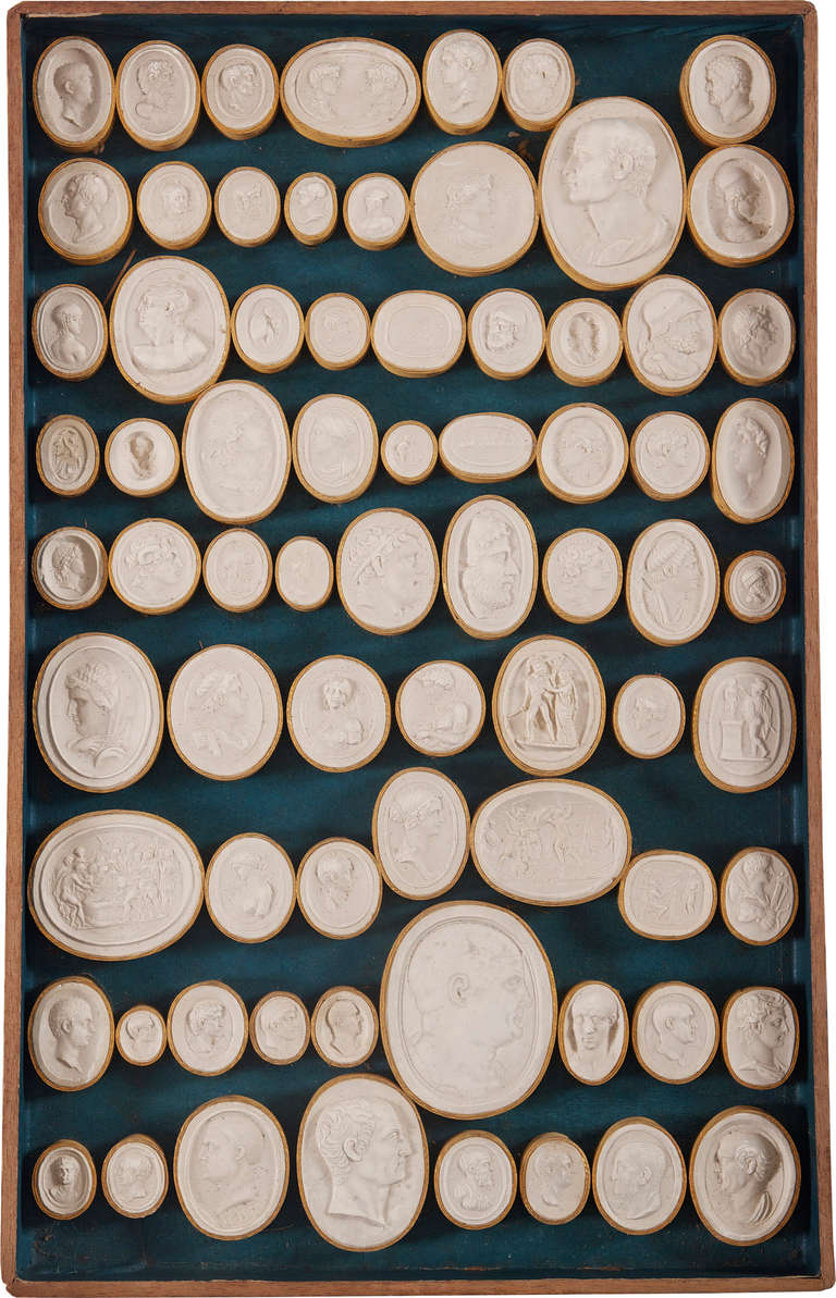 A Collection Of Classical Plaster Gems  Circa 1820