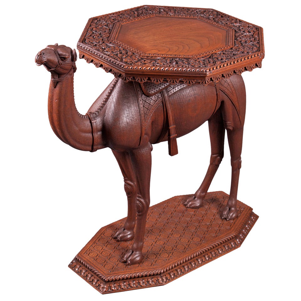 A Camel Side Table circa 1900 For Sale