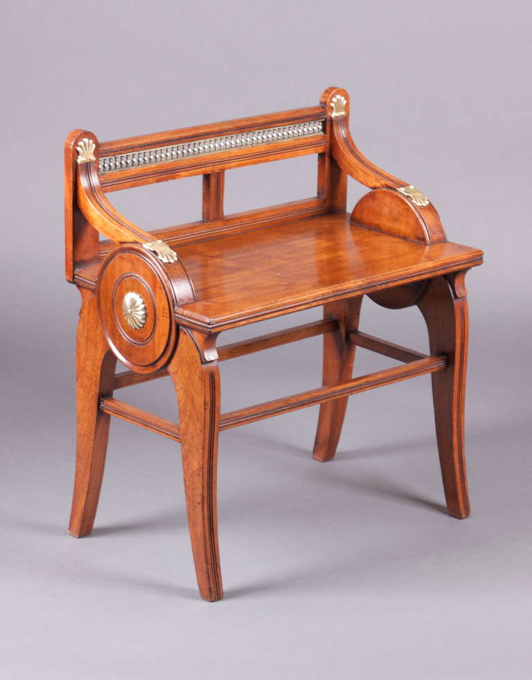 English Pair of Shoolbred Hall Benches, Circa 1890 For Sale