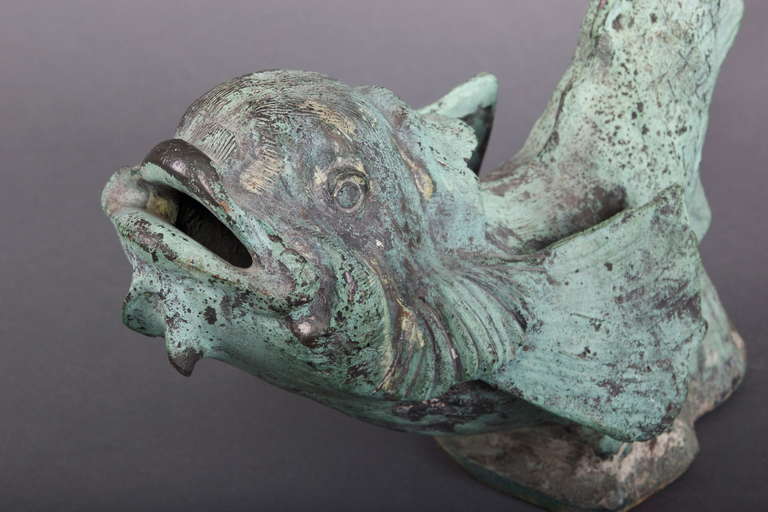 A Pair of Florentine Bronze Dolphins  Nineteenth Century In Good Condition In London, GB