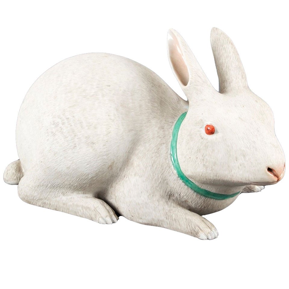 Japanese Porcelain Winter Hare Meiji Era