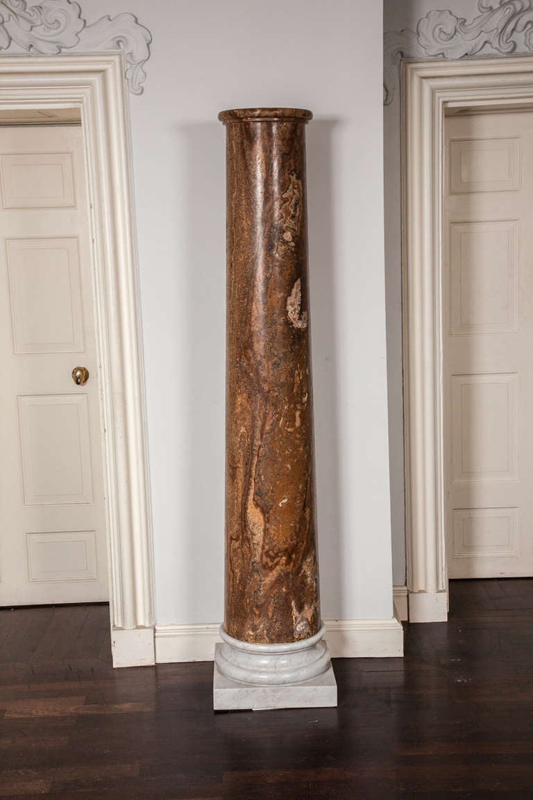 English Rare Pair of Grand Tour Columns, circa 1800 For Sale