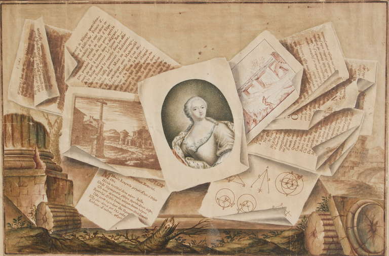 Pair of 18th Century Tromp L'Oeil Compositions
