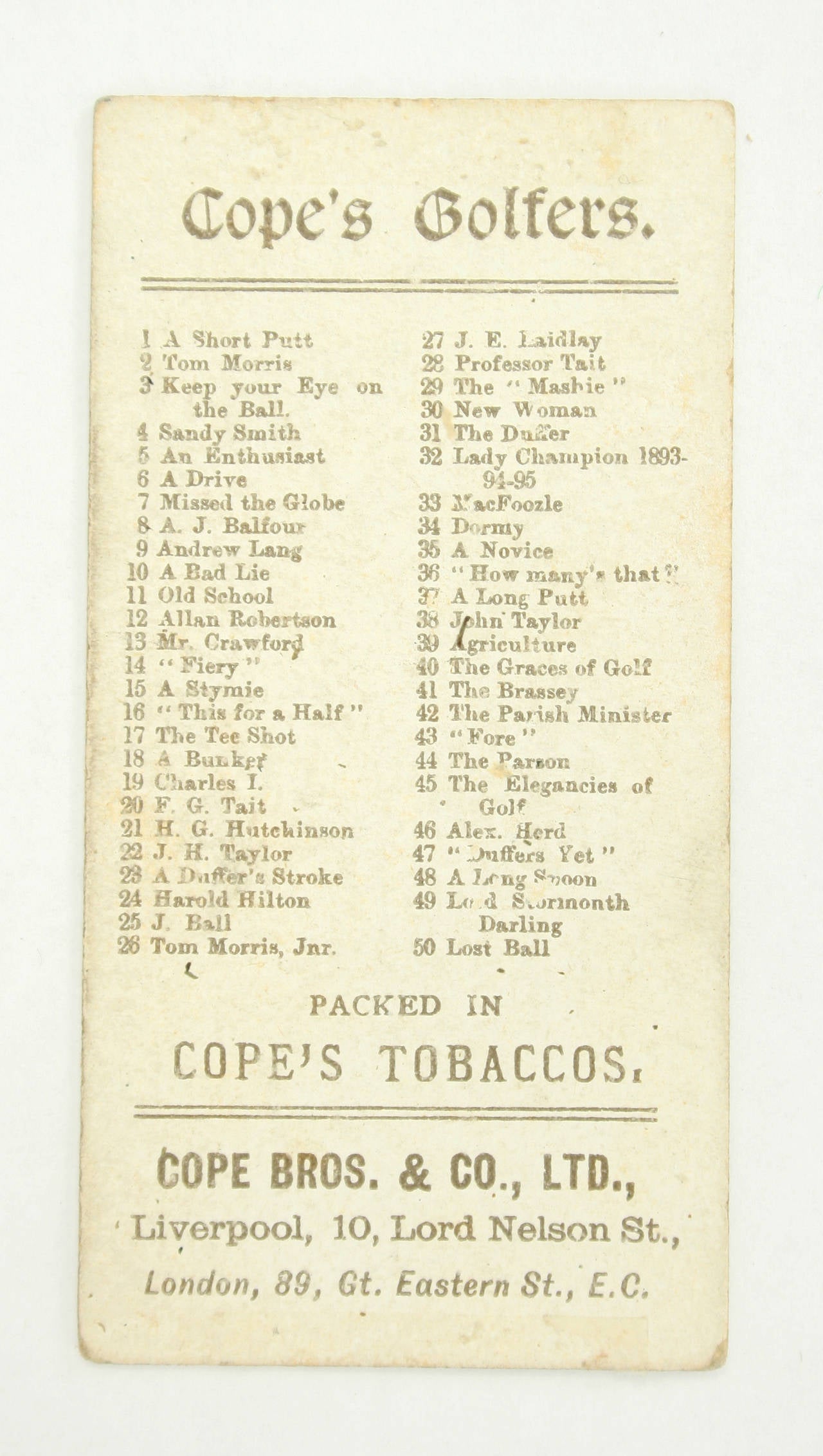 antique cigarette cards