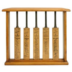 Cricket Bat Display by Gun and Moore at 1stDibs | cricket bat stand for  shop, cricket bat display stand, cricket bat display case