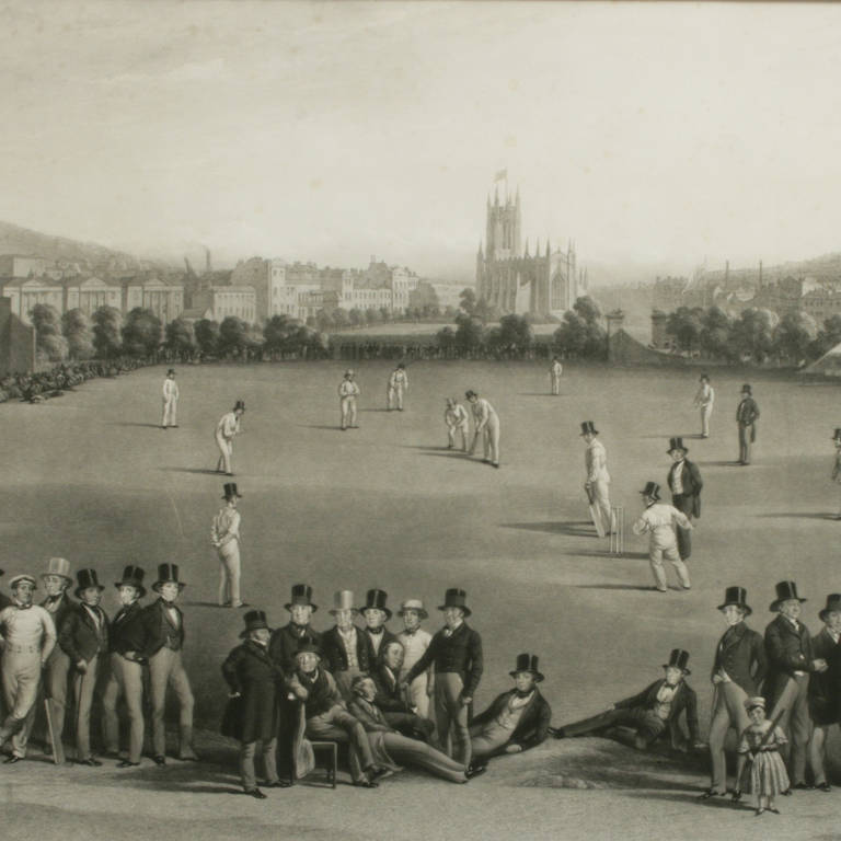Cricket Match Between Sussex & Kent, Engraving