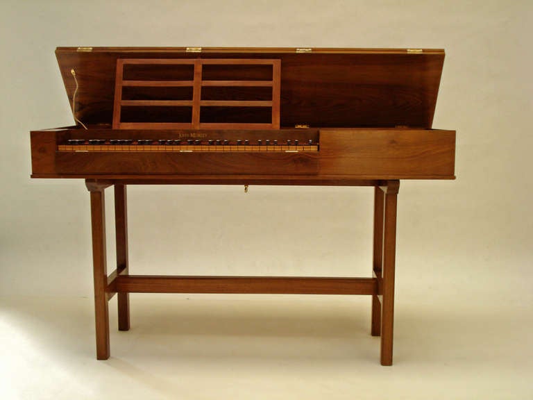 Mid-20th Century John Morley Clavichord 5 octave Walnut c1962