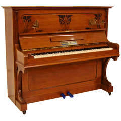 Antique Urbas and Reishauer 132cm traditional "Arte Noveau" upright piano