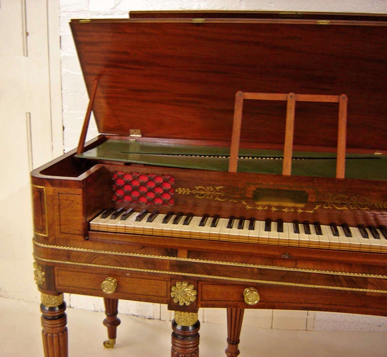 19th Century James Nutting Square Piano Mahogany c1817  For Sale