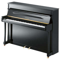 Grotrian Steinweg "Carat" 116cm Upright Piano Black New