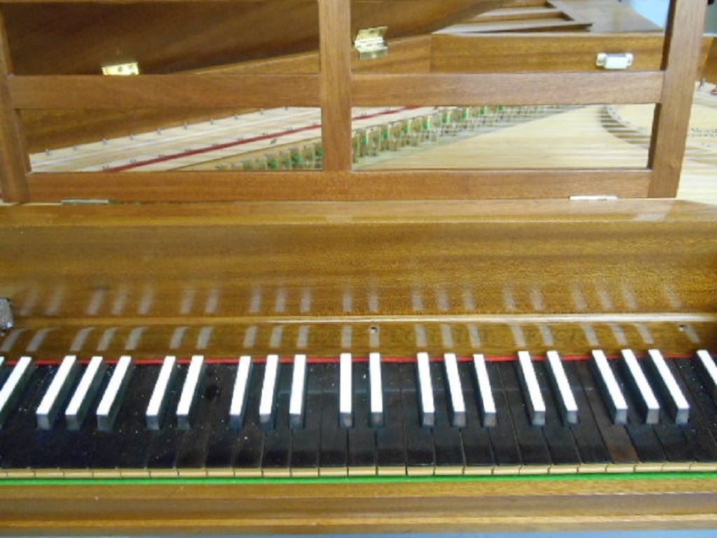 English John Morley Four-Octave Virginal in Mahogany, circa 1968 For Sale