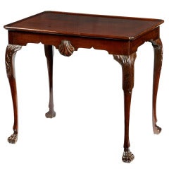 George II Irish Cuban mahogany tray top silver table