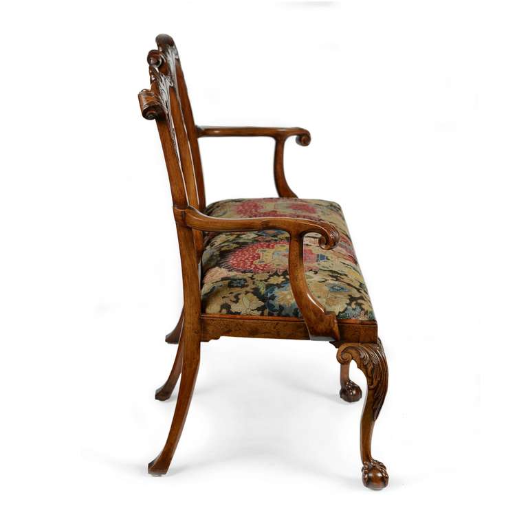 English George II mahogany chairback settee attributed to giles Grendey