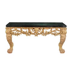 George II Carved Giltwood Console Table in the manner of Matthias Lock