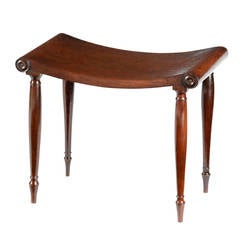 Antique George III mahogany stool in the manner of Marsh & Tatham