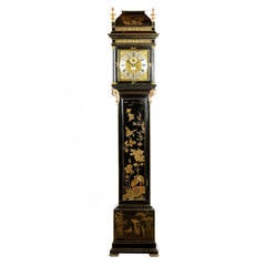 Queen Anne Export Lacquer Clock by Daniel DeLander, London