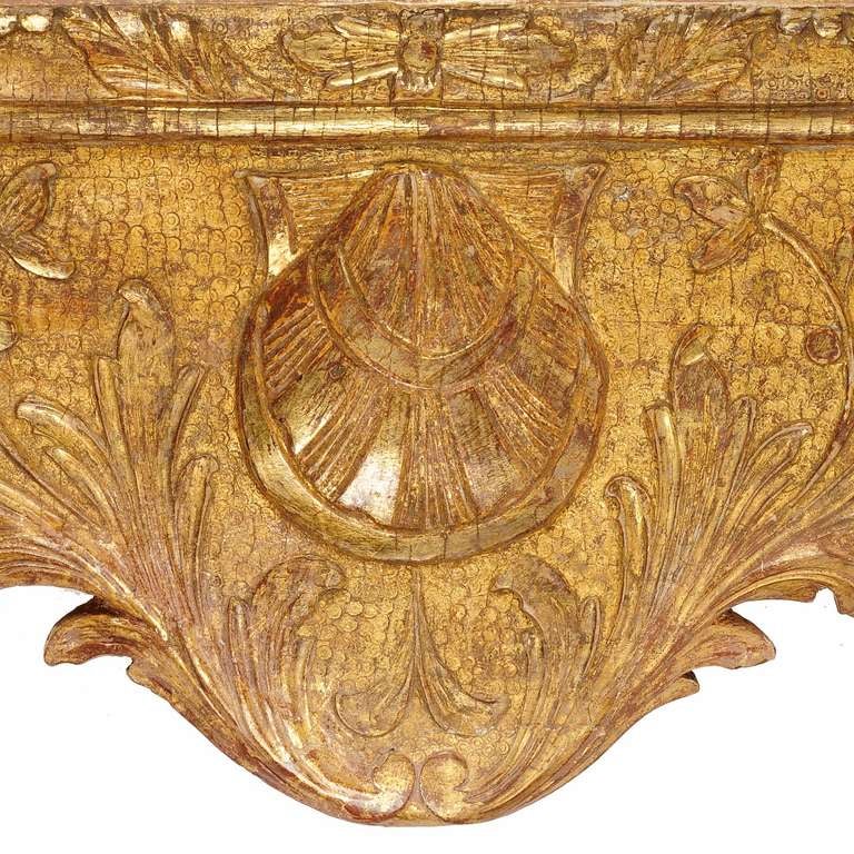 George II Irish Giltwood and Gesso Mirror