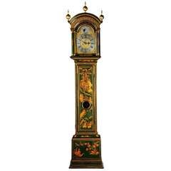 George I Green Japanned Longcase Clock by “Edward Cockey, Warminster”