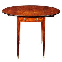 Antique Sheraton Period Satinwood & Tulipwood Banded Pembroke Table