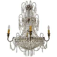 Antique 19th Century Crystal Chandelier, Spain