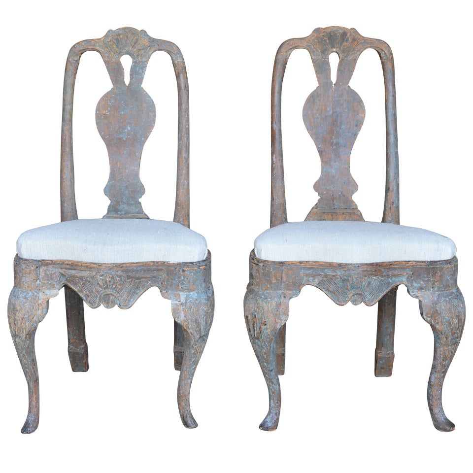 Pair Of 18th Century Swedish Rococo Chairs