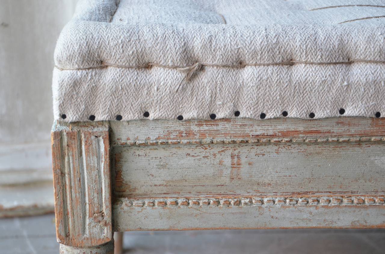 Swedish Period Gustavian Long Bench In Excellent Condition In Charleston, SC