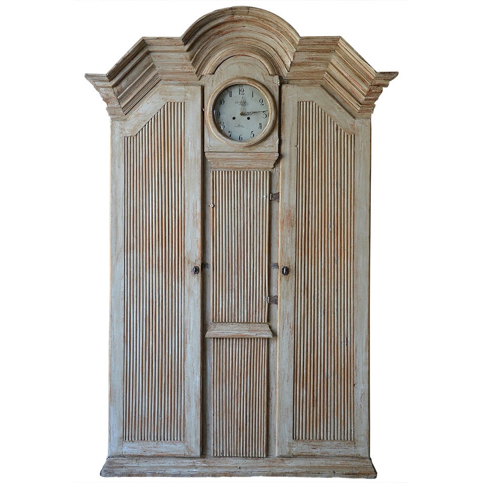 19th Century Gustavian Clock Cabinet