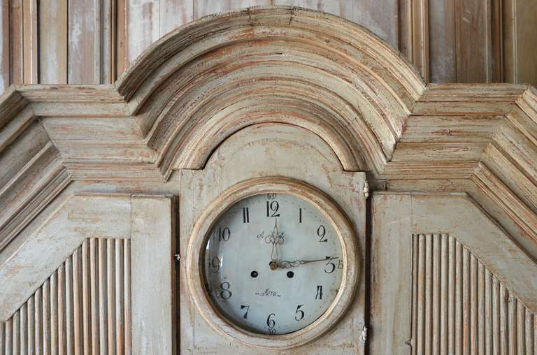 19th Century Gustavian Clock Cabinet 1