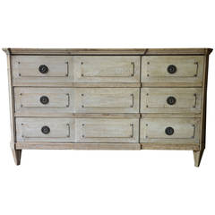 Antique 18th Century Louis XVI Limed Oak Chest of Drawers