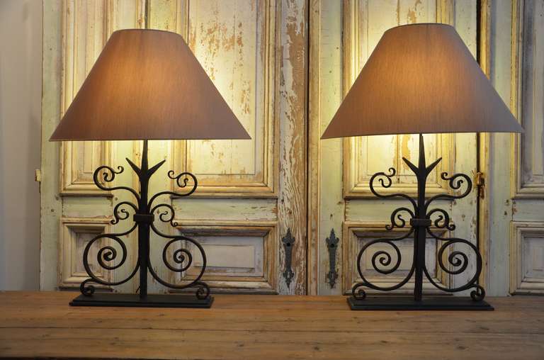 Pair of 19th century French Architectural Fragments as Lamps