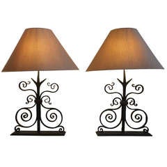 Pair of 19th century French Architectural Fragments as Lamps