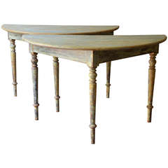 19th Century Swedish Demi Lune Tables