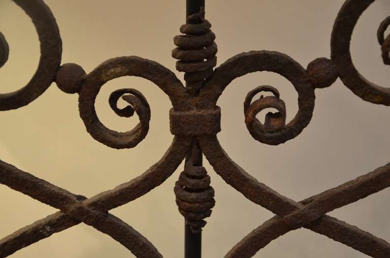 Iron Pair of 19th century French Architectural Fragments as Lamps