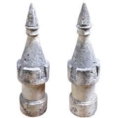 Pair of 19th Century Stone Finials from France ca. 1820