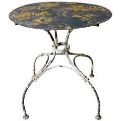 Antique Iron Garden Table. France 19th century.