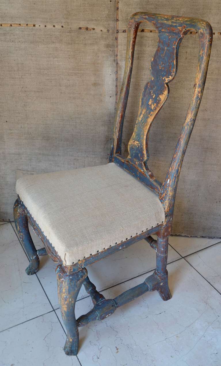 Pair 18th century Swedish Rococo Chairs In Excellent Condition In Charleston, SC