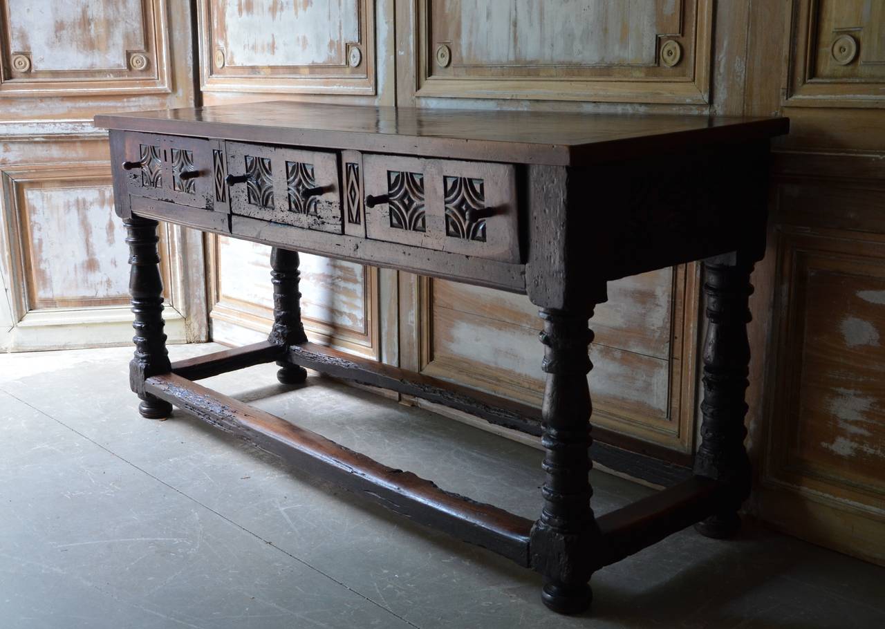 Hand-Carved 17th Century Spanish Table