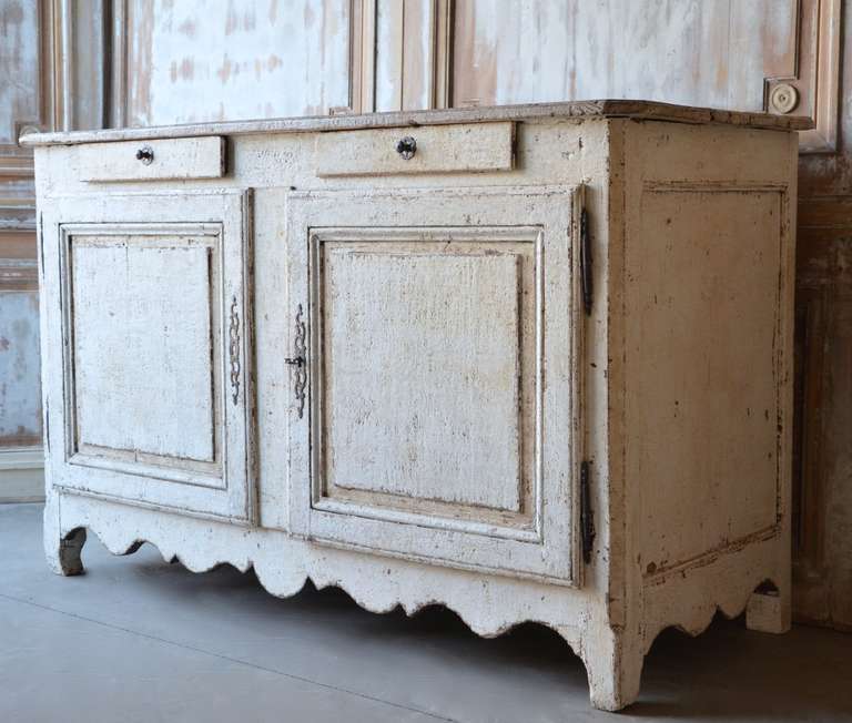 Louis XV Large 19th Century Painted Buffet