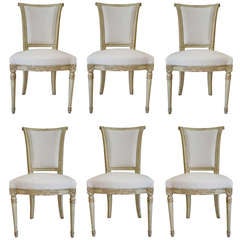 Set of six 19th century Directoire Style Chairs