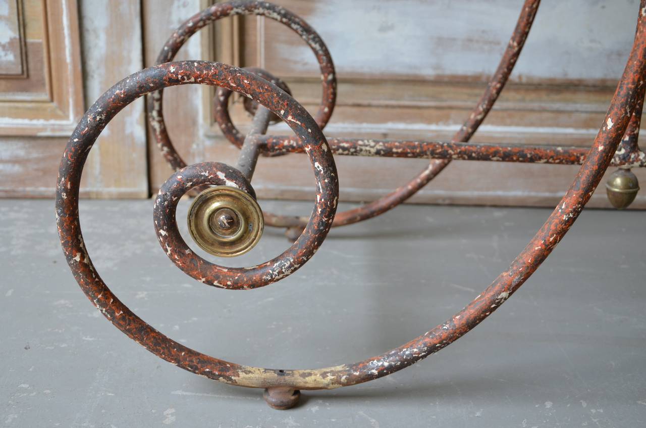 Bronze 19th Century French Marble-Top Patisserie Table